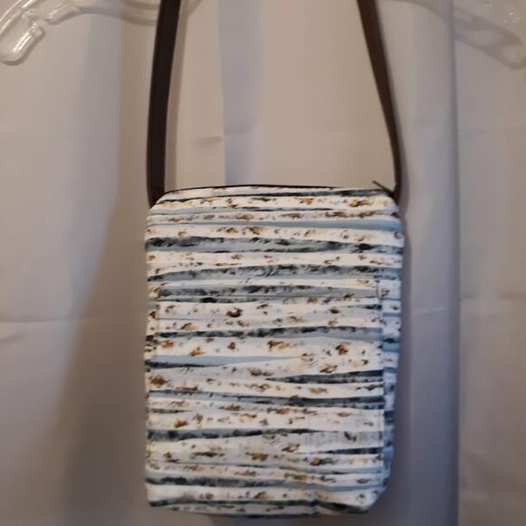 New Southwestern Western Purse Aspen Wood Tree print Blue Brown White Quilt bag - Picture 5 of 9